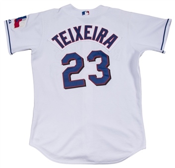 2003 Mark Teixeira Game Used Texas Rangers Home Jersey 